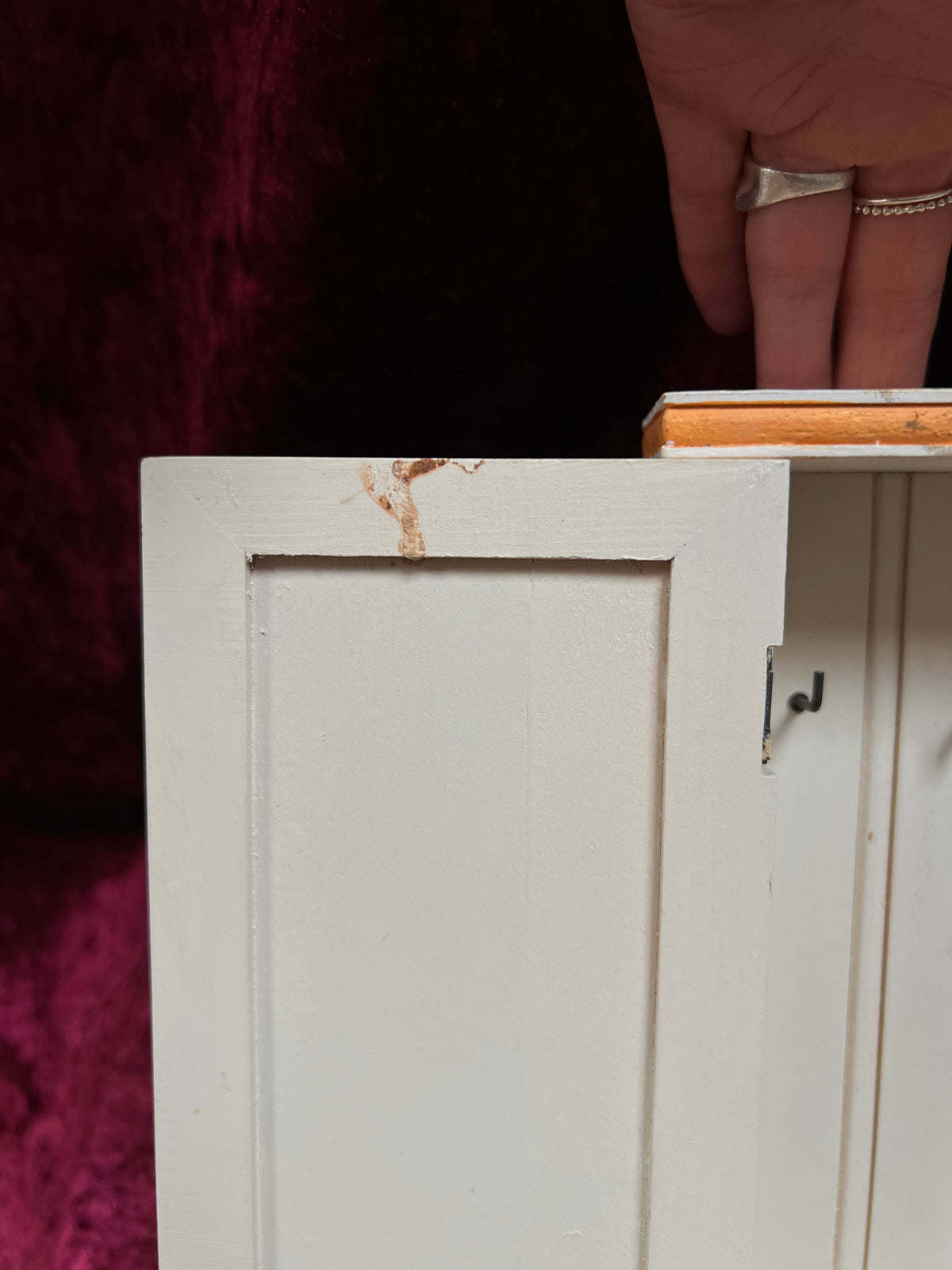 Vintage Terry's Village Wood Key Cabinet - Kitchen Cupboard Wall Key Holder