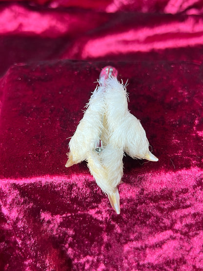 Vintage Jewelry - Taxidermy Brooch - Sterling Silver - Lucky Grouse Foot