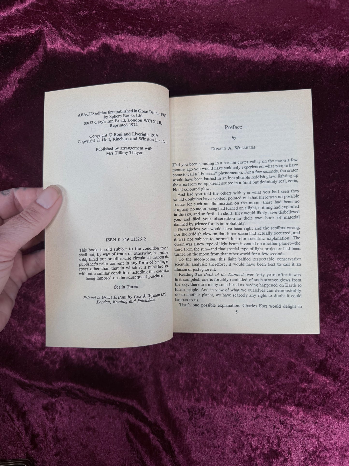 Vintage Paperback Book – The Book of the Damned Charles Fort 1974 Edition
