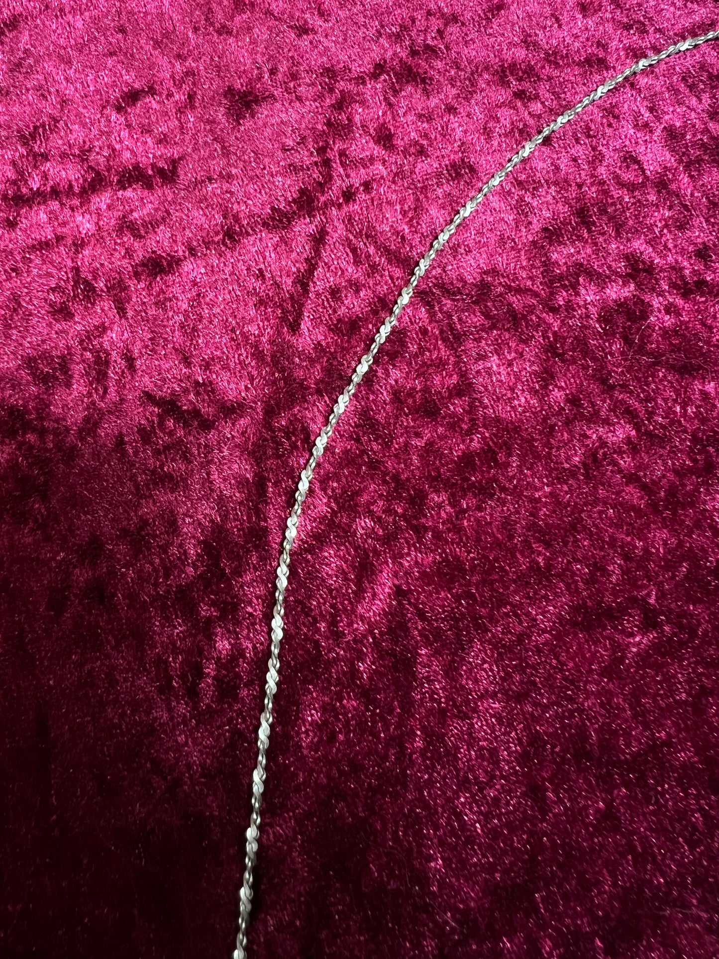 Vintage 925 Sterling Silver Italian Twisted Rope Chain - 30" - 7 Grams