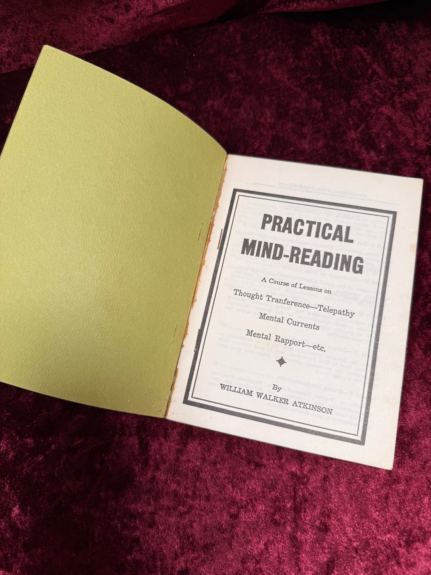 Vintage Paperback Book - Practical Mind Reading - William Walker Atkinson