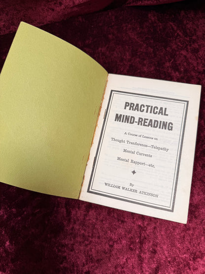 Vintage Paperback Book - Practical Mind Reading - William Walker Atkinson
