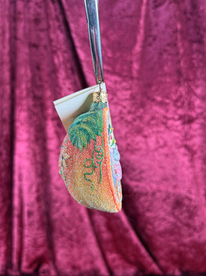 Vintage Christmas - Handblown Glass Ornament - Mouse Family In A Pumpkin - Patricia Breen - Poland