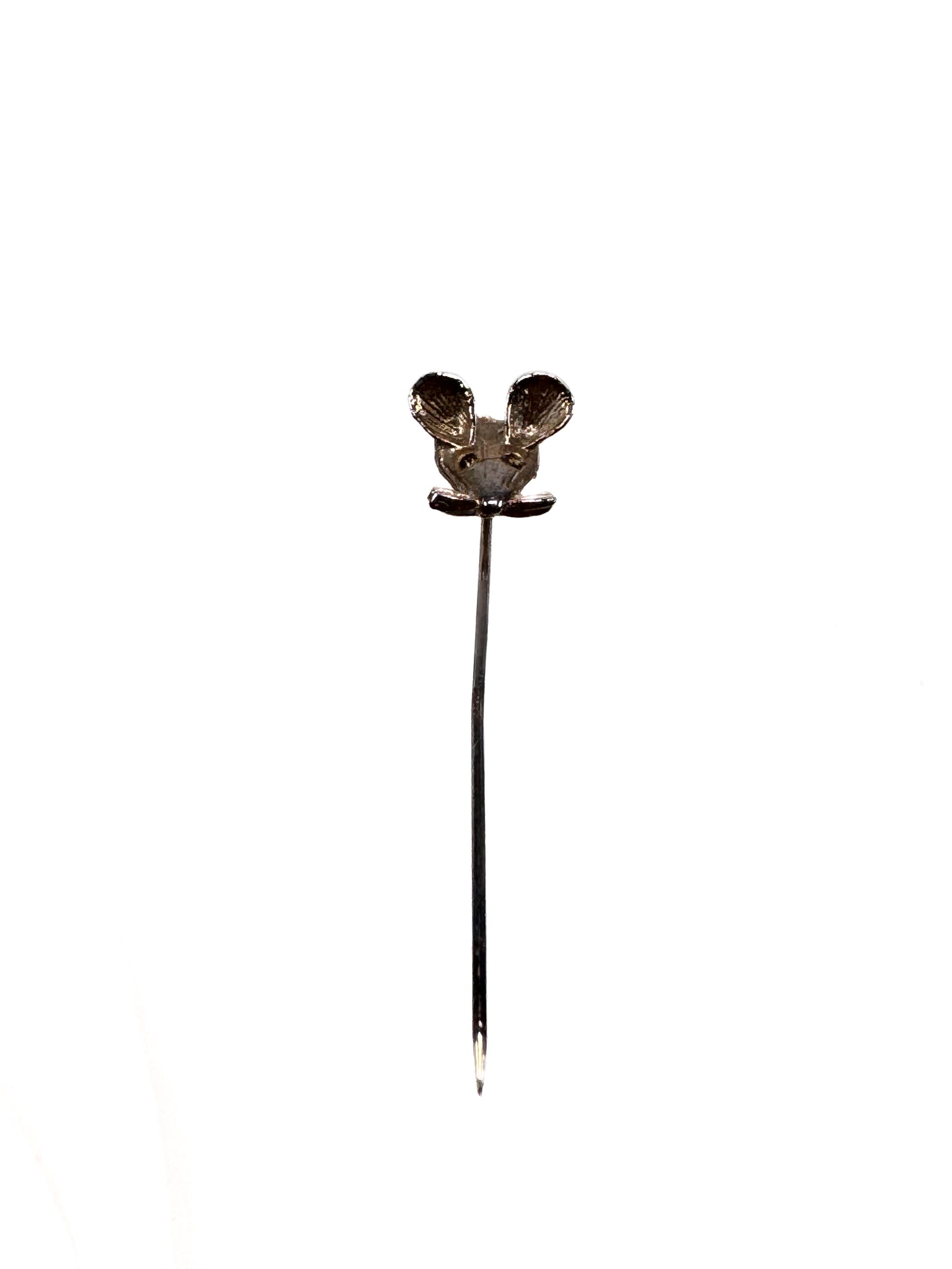 Vintage Stick Pin - Silver Tone Mouse Head