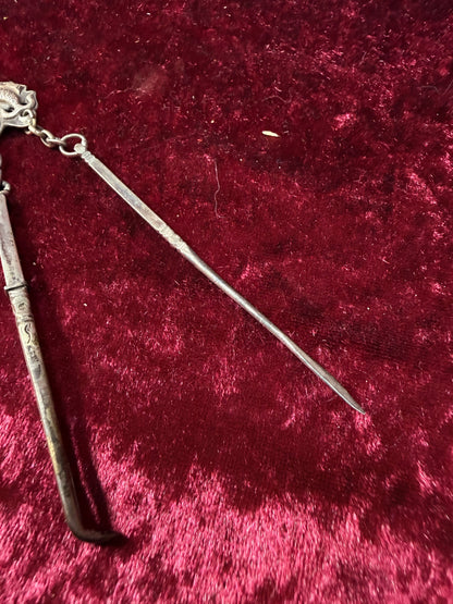 Antique Sterling Silver Opium Chatelaine – Twin Koi Fish and Monkey - Late Qing Dynasty