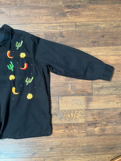 Vintage Clothing - Embroidered Shirt Jacket - Santa Fe Print - 3X-Large - Quacker Factory