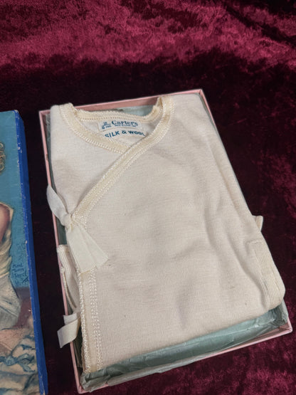Vintage Silk & Wool Infant Undershirt – Carter’s Boxed Baby Garment