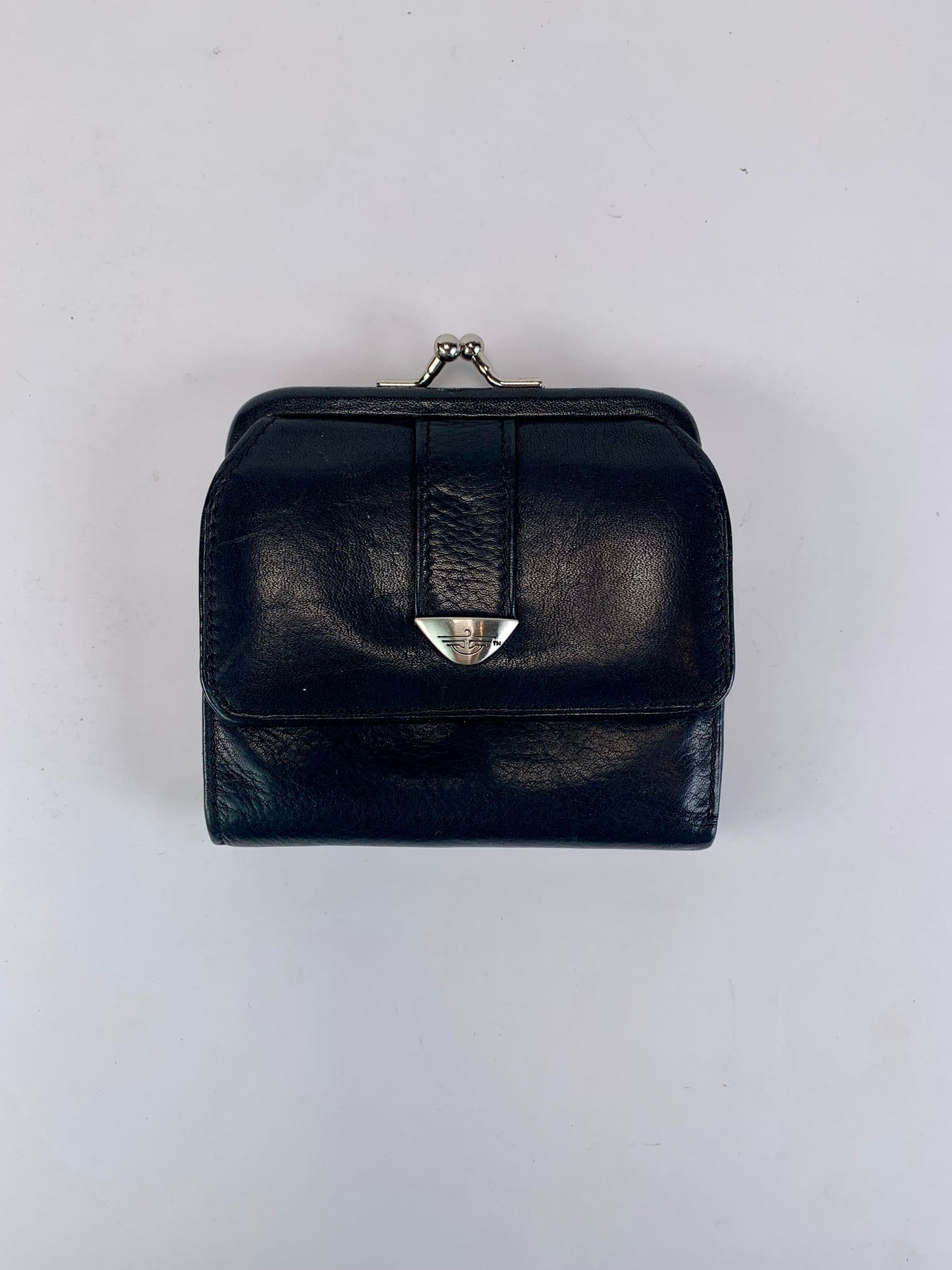 Vintage Wallet - Genuine Black Leather Trifold - Docker's