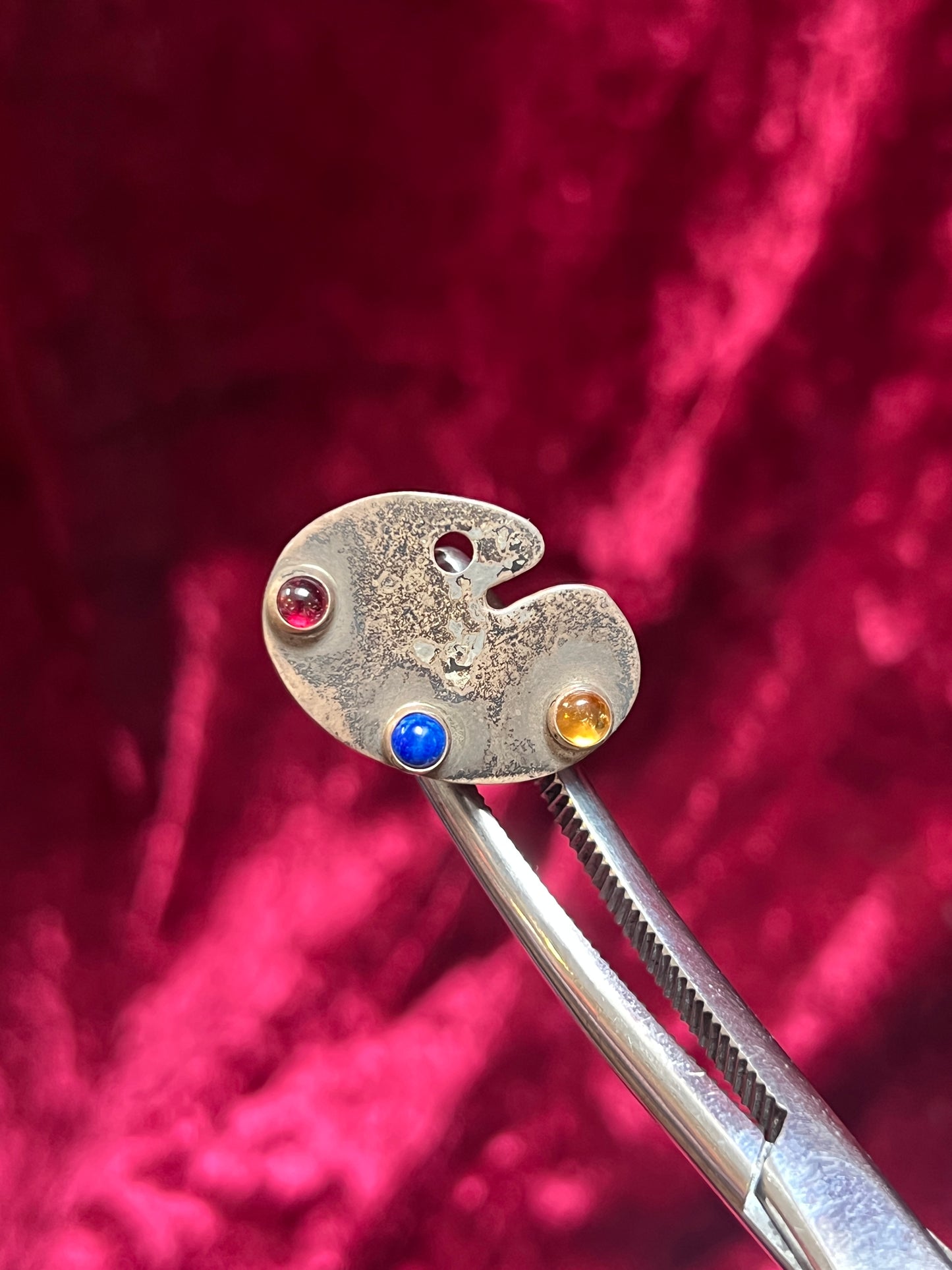 Vintage Jewelry - Brooch - Stering Silver - Painters Palette