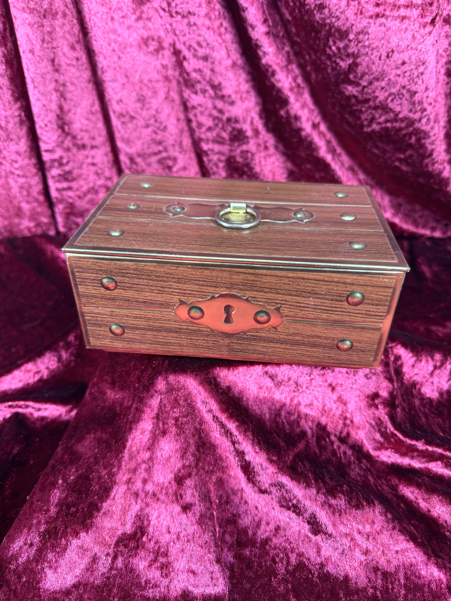 Vintage Tin - Faux Treasure Box - Made in West Germany
