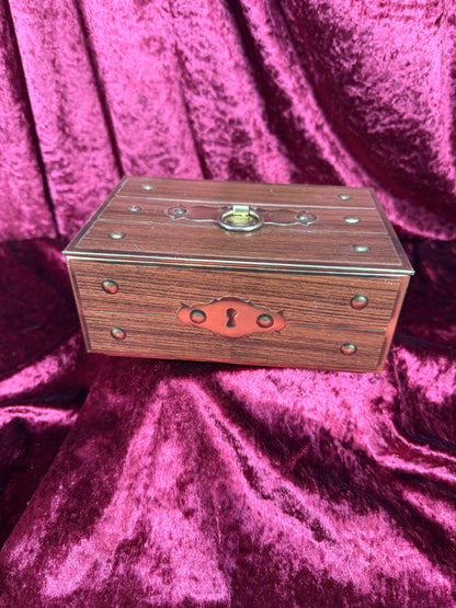 Vintage Tin - Faux Treasure Box - Made in West Germany