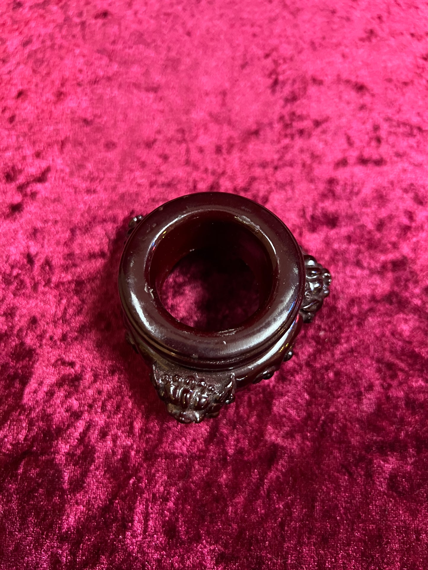 Vintage Curiosities - Crystal Ball with Carved Wood Dragon Head Stand - Medium