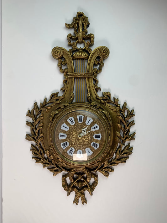 Vintage Wall Decor - Ornate Hollywood Regency Clock - Burwood - 1968