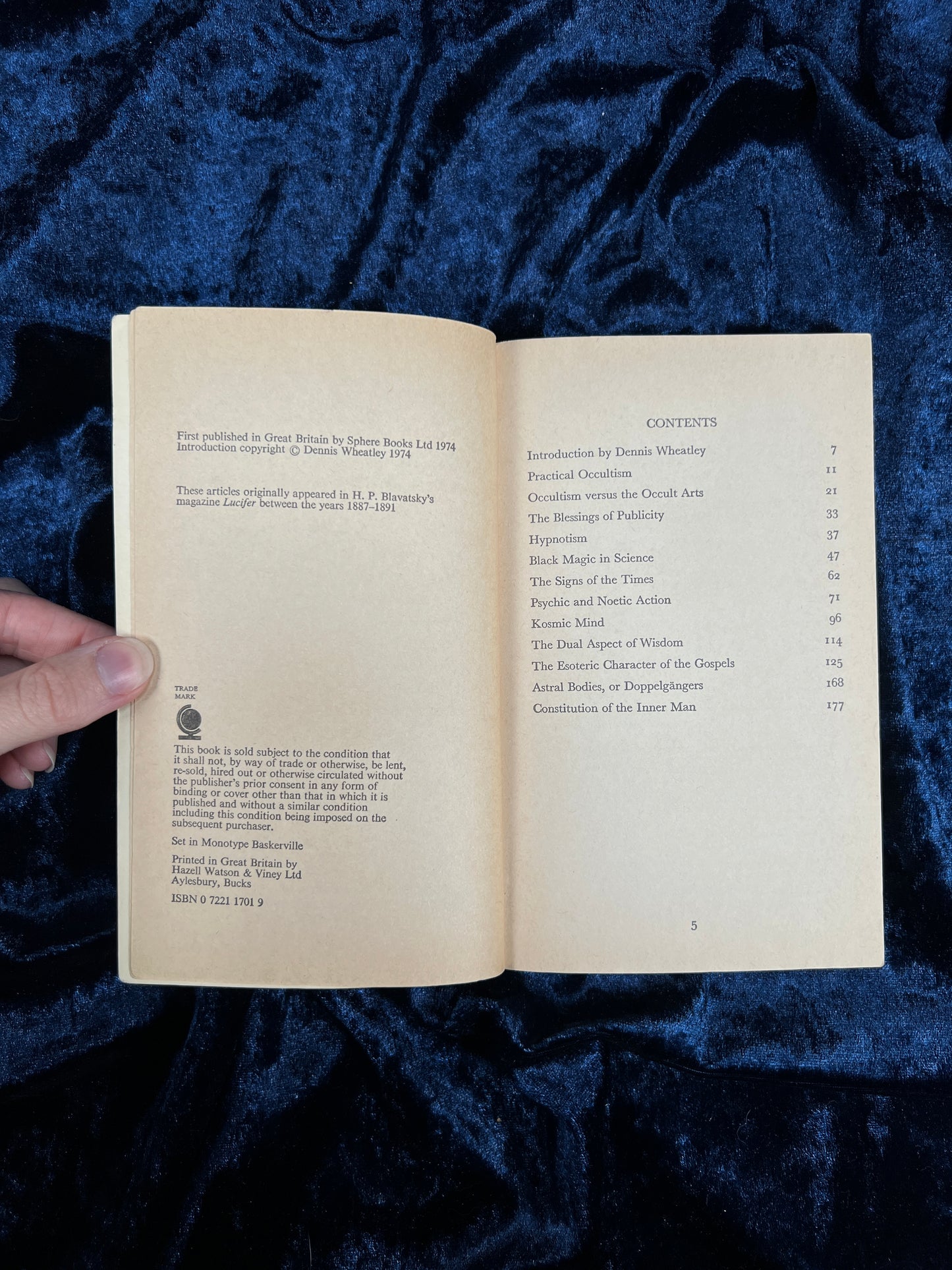 Vintage 1974 Occult Book – H.P. Blavatsky Studies in Occultism Dennis Wheatley Library
