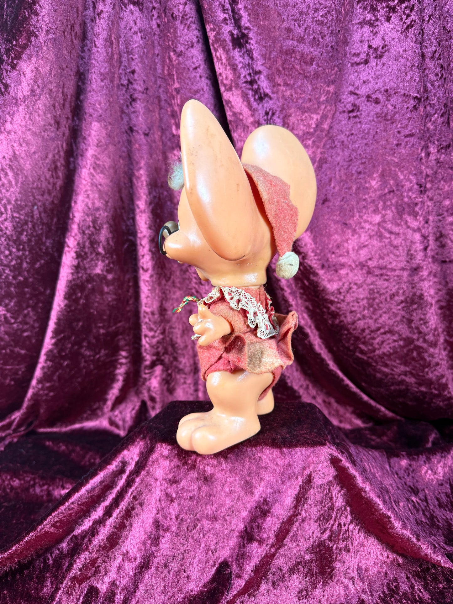 Vintage Collectible - Roy Des of Florida Mrs. Claus Mouse Bank - Troll Doll 1970s