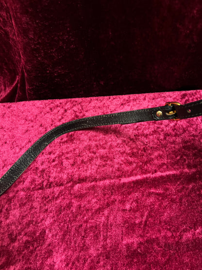 Vintage Black Leather Crossbody Bag - Bally Italy Saddle Purse