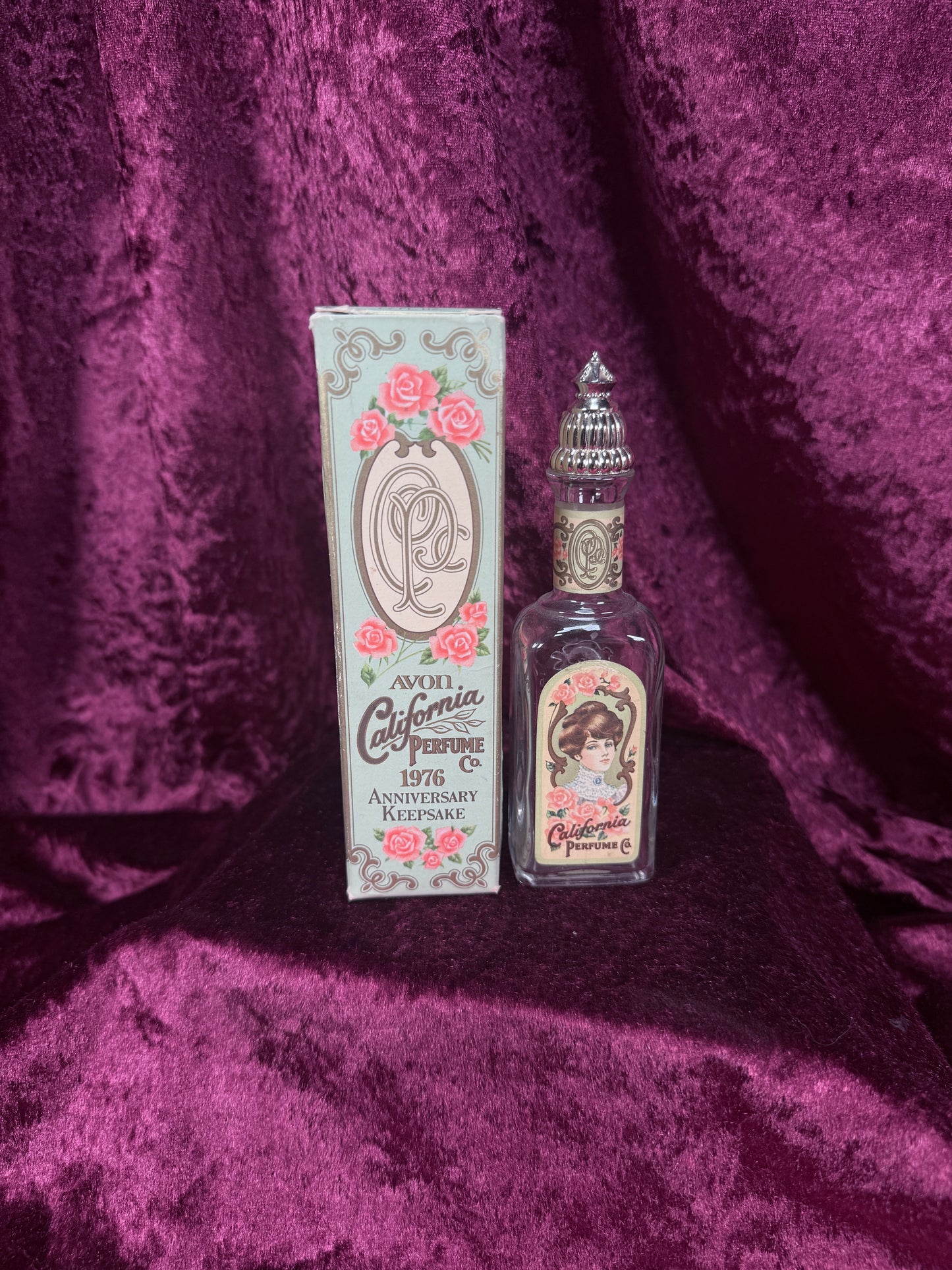 Vintage Glass Perfume Bottle – Avon California Perfume Co. 1976 Anniversary Keepsake