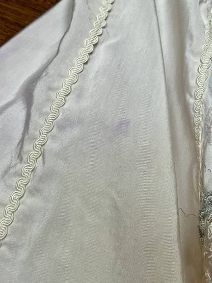 Vintage Romantic Bridal Cotton Lace Flare Midi Skirt - Embroidered Panels - Modelle