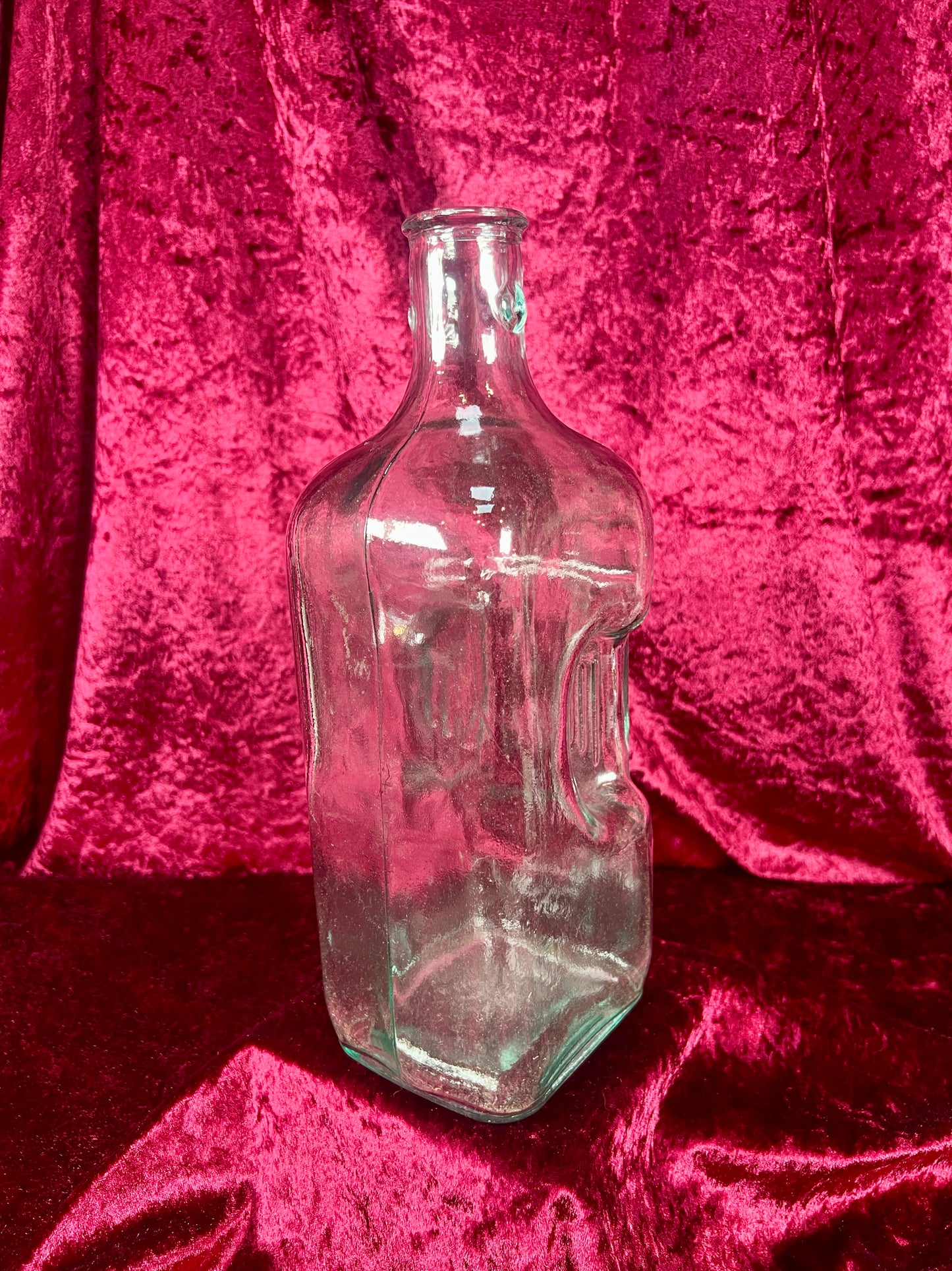 Vintage Barware - Heavy Glass Jug - Clear Green Glass - Amici - Made In Spain