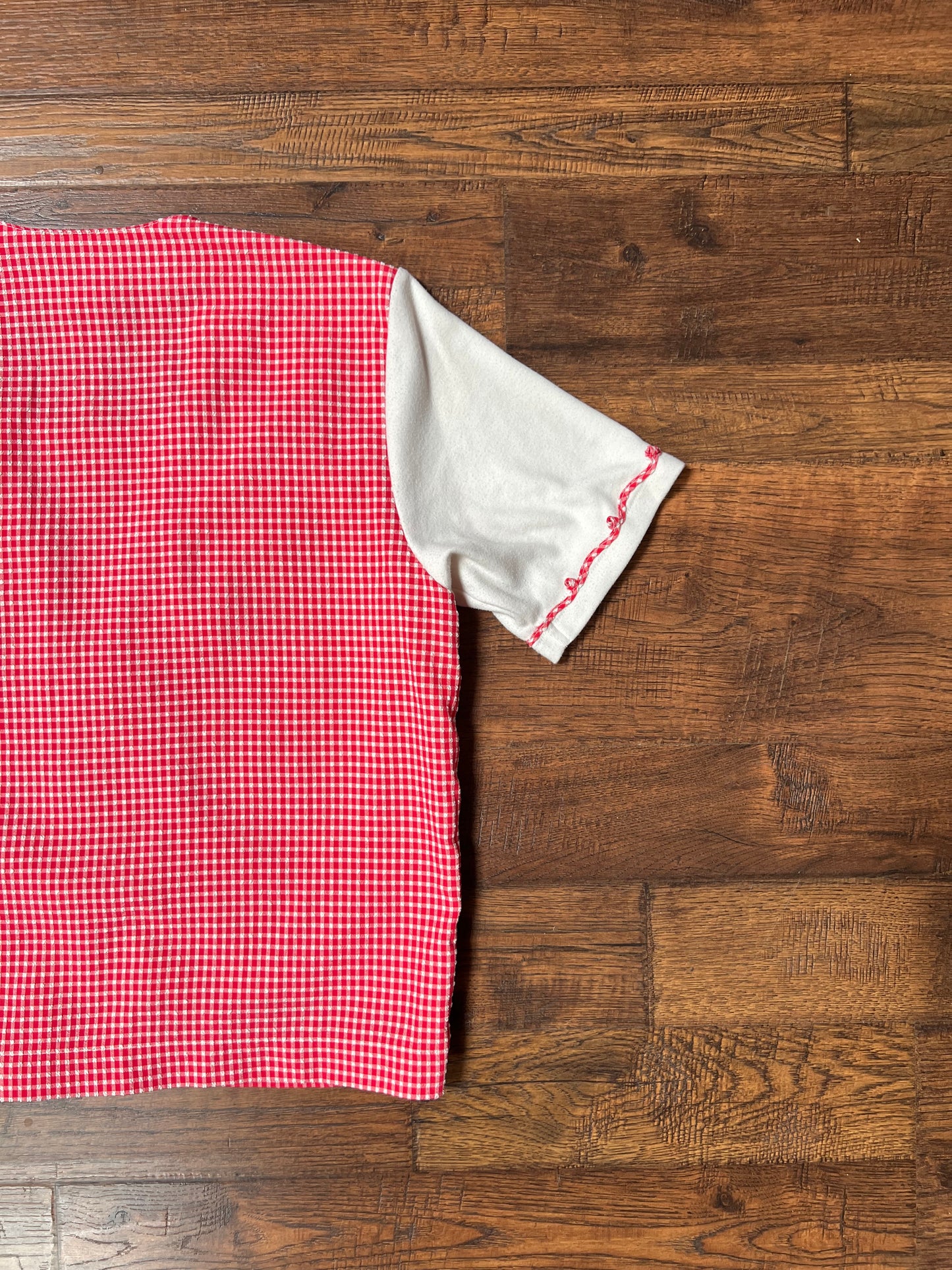 Vintage Clothing - T-Shirt Vest - Red Gingham - Koret Francisca - Medium