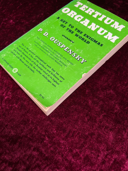 Vintage Paperback Book - Tertium Organum A Key to the Enigmas of the World - P.D. Ouspensky -First Vintage Books Edition 1970