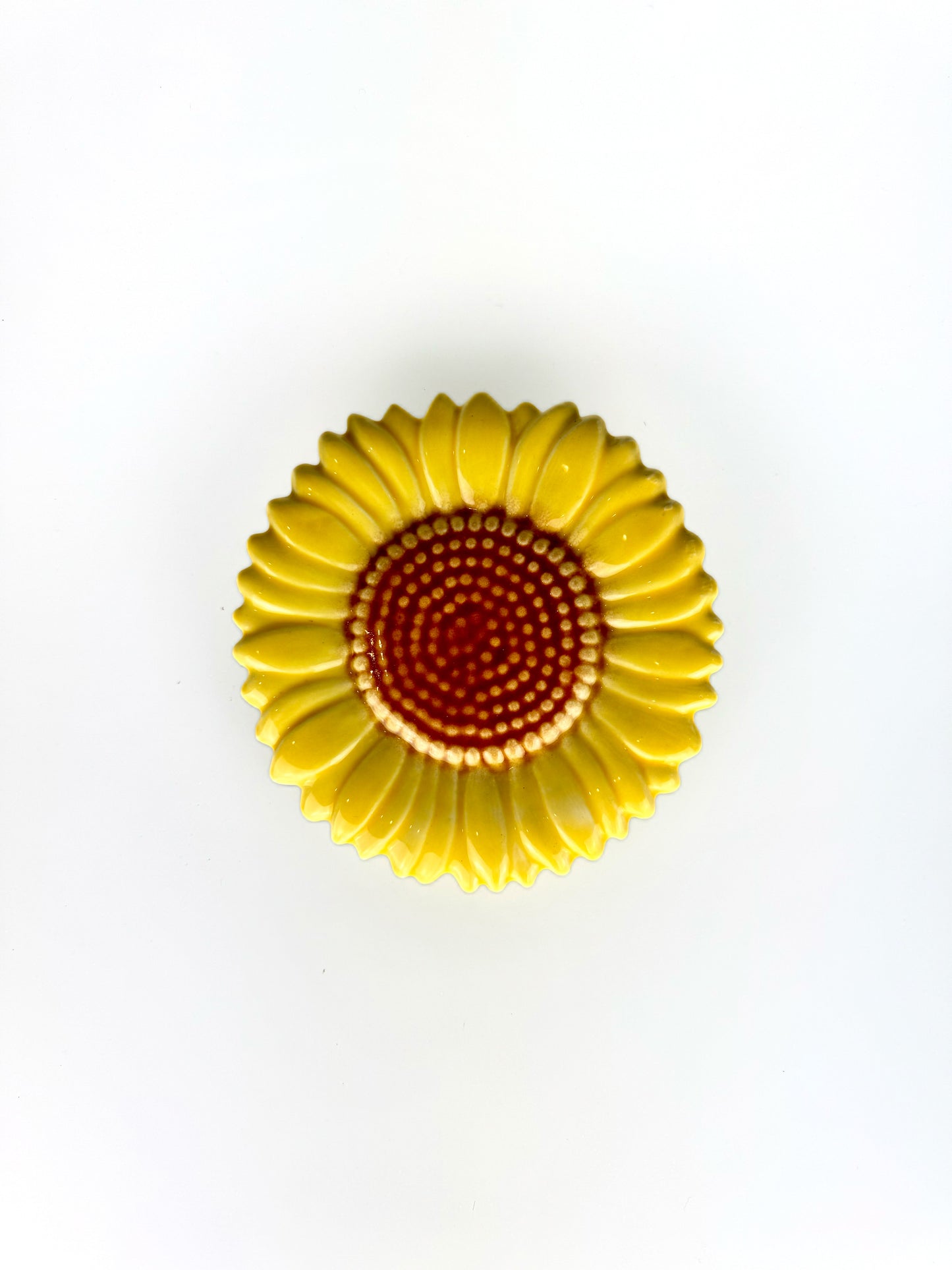 Vintage Yellow Sunflower Ceramic Wall Pocket