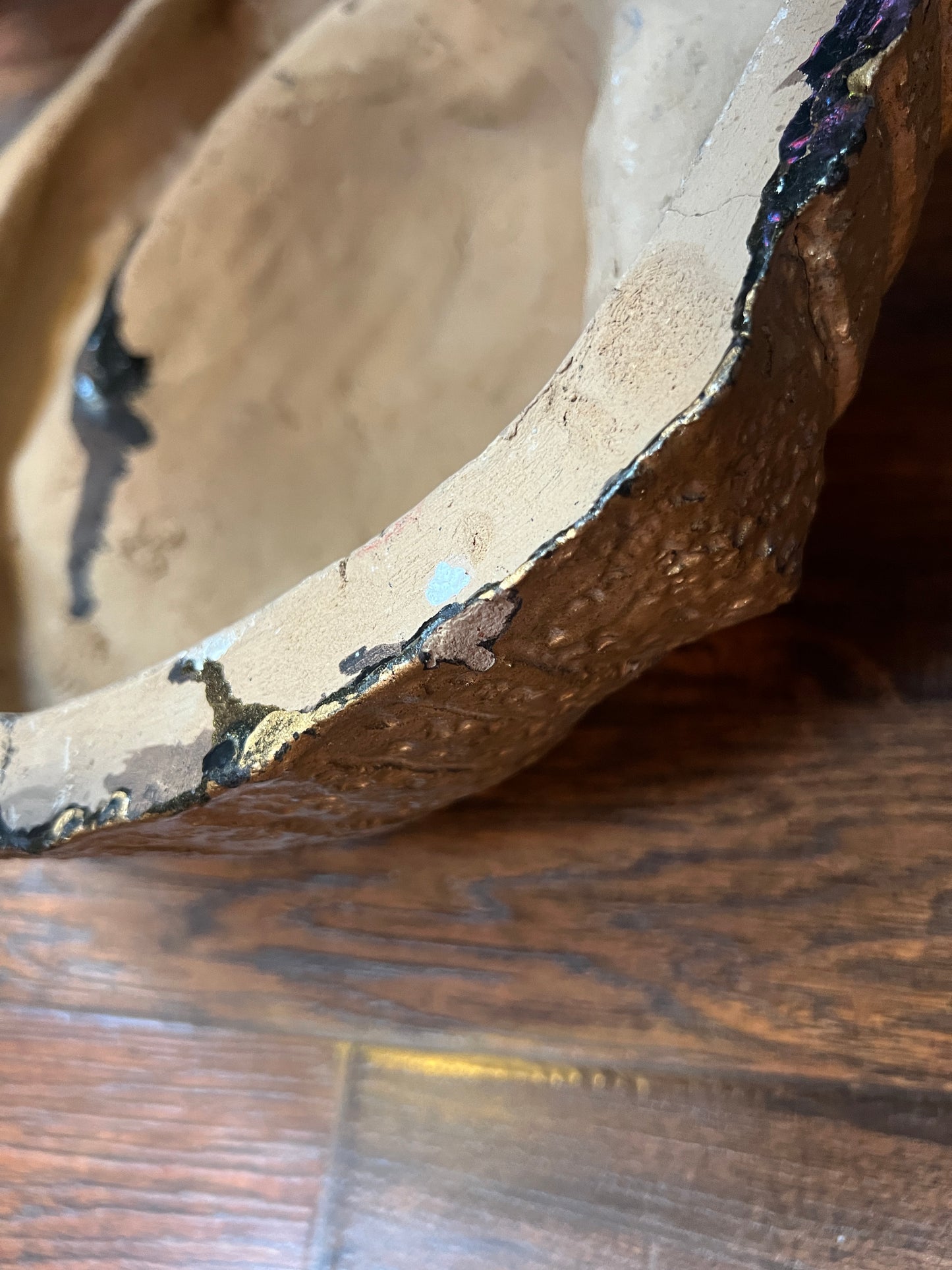 Vintage Home Decor - Ceramic Wall Mask - Bejeweled Bust of Tutankhamun