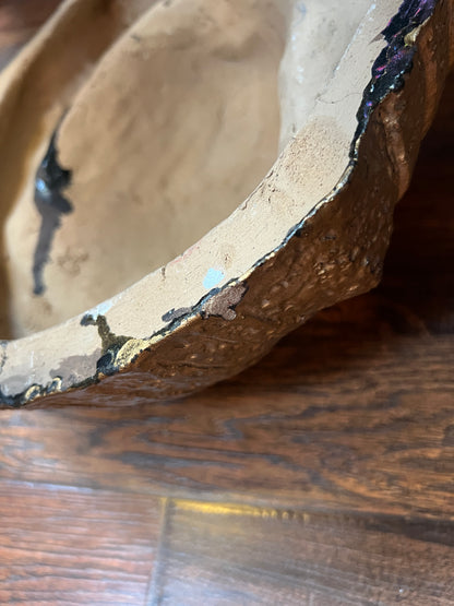 Vintage Home Decor - Ceramic Wall Mask - Bejeweled Bust of Tutankhamun