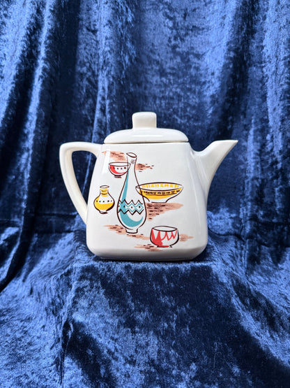 Vintage Ceramic Stanford Sebring Teapot – Atomic Pottery Design Model 509-B