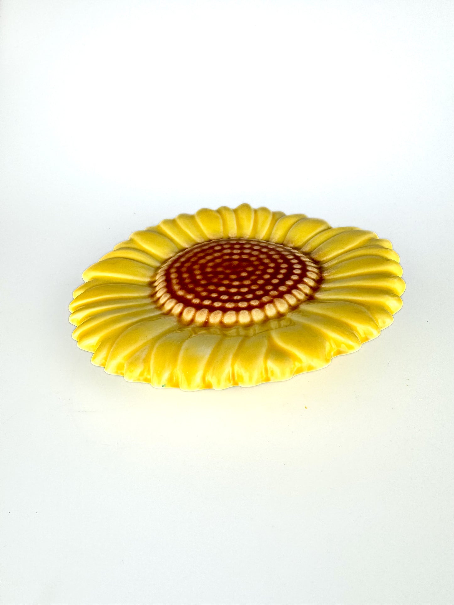 Vintage Yellow Sunflower Ceramic Wall Pocket