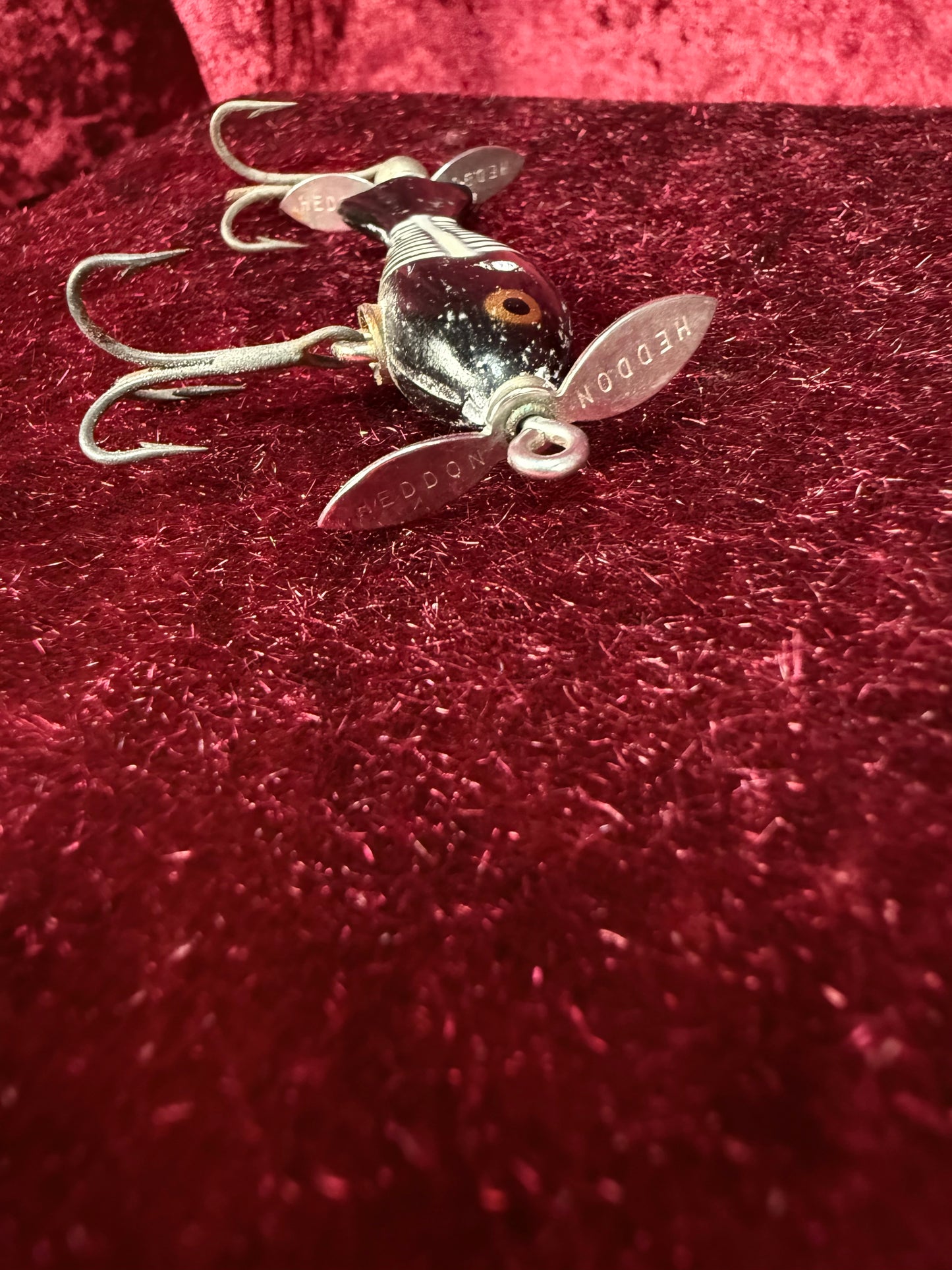 Vintage Wood Fishing Lure – Heddon Tiny Spook Fishbone Pattern