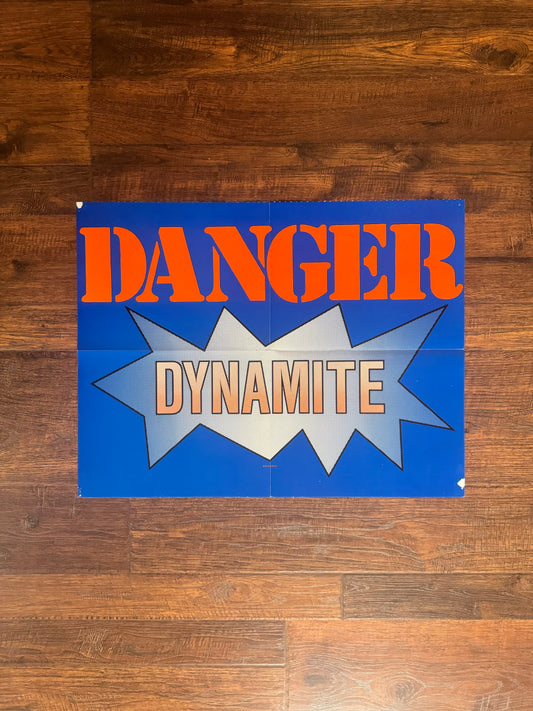 Vintage Dynamite Magazine Insert Poster - 1970s - DANGER Dynamite