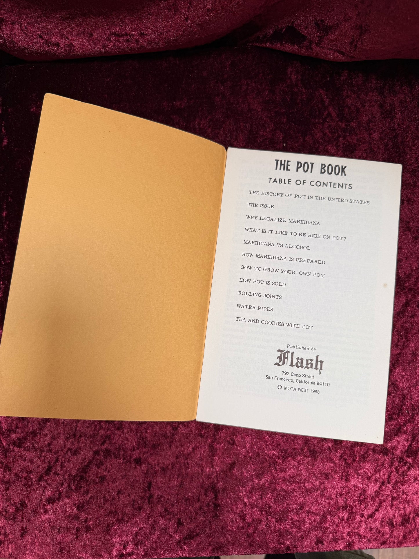 Vintage Paperback Book - The Pot Book - Mota West - 1968