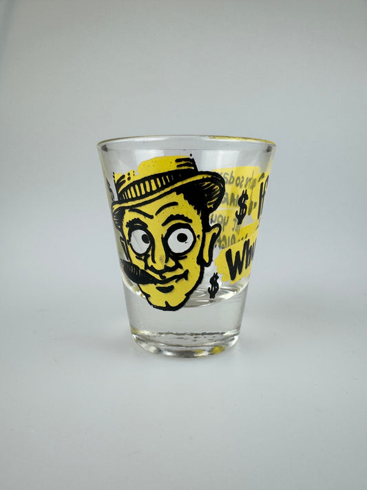 Vintage Novelty Shot Glass - 3D Moving Eyes - "If You're So Darn Smart"