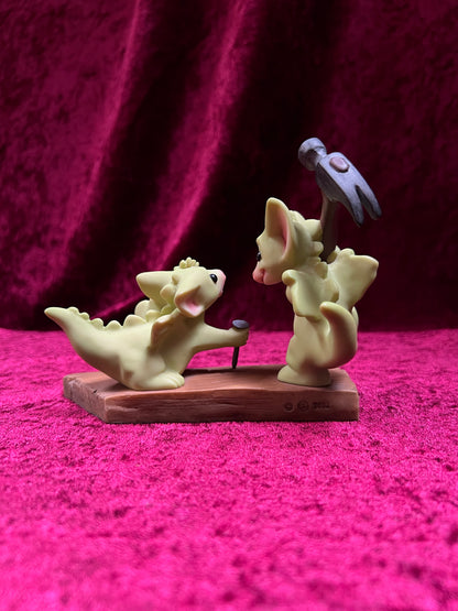 Vintage 2002 Pocket Dragons “Teamwork!” Figurine - Real Musgrave Dragon Collectible