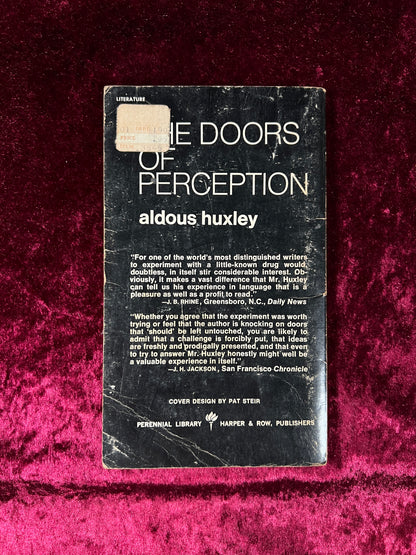 Vintage Paperback Book – The Doors of Perception Aldous Huxley 1970 Perennial Library