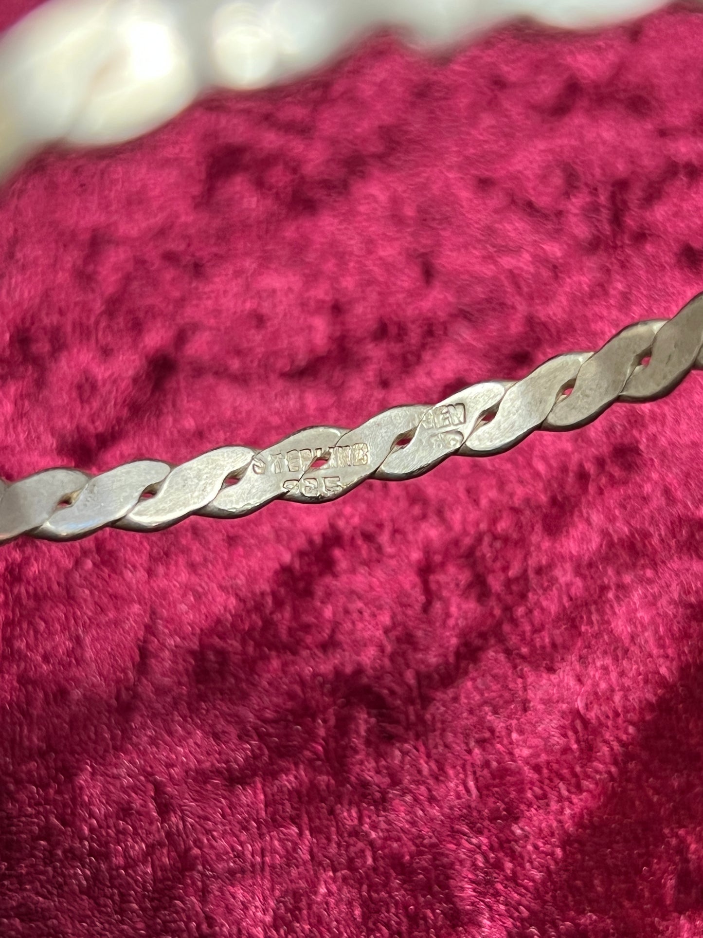 Vintage Jewelry - Bangle Bracelet - 925 Sterling Silver - Braided Twist
