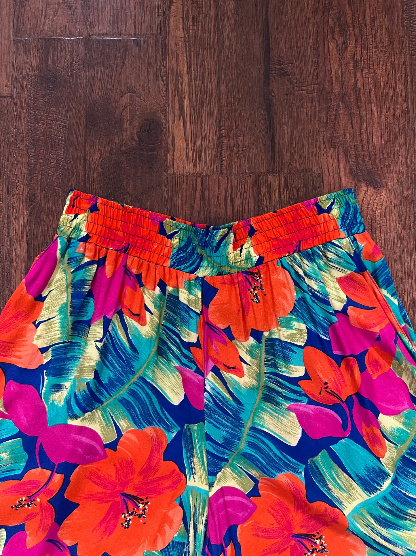 Vintage Norton McNaughton Tropical Two Piece Set - Bright Hawaiian Florals - Medium