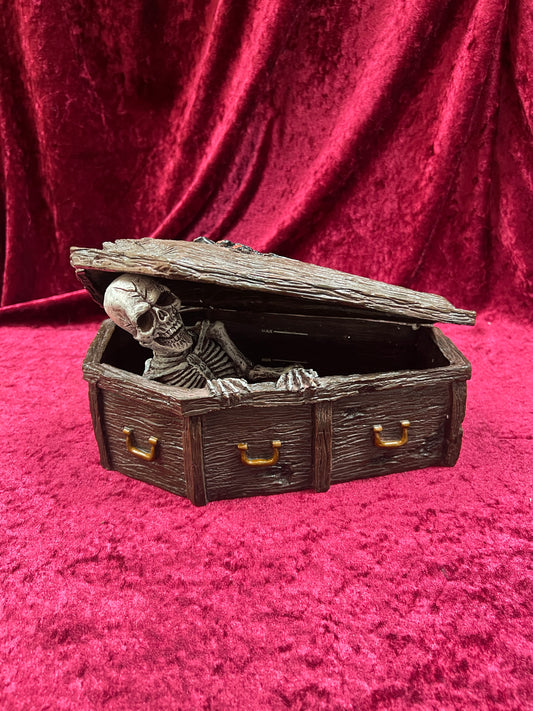 Vintage Halloween - Decorative Prop - Ceramic Coffin Fog Mister