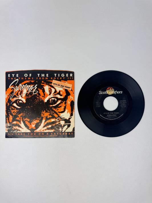 Vintage 7 Vinyl Record - Survivor - "Eye of the Tiger" / "Take You On A Saturday" - 1982