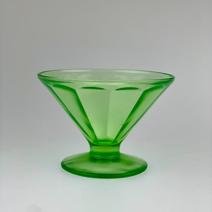 Vintage 1930s Uranium Glass Sherbet Glass