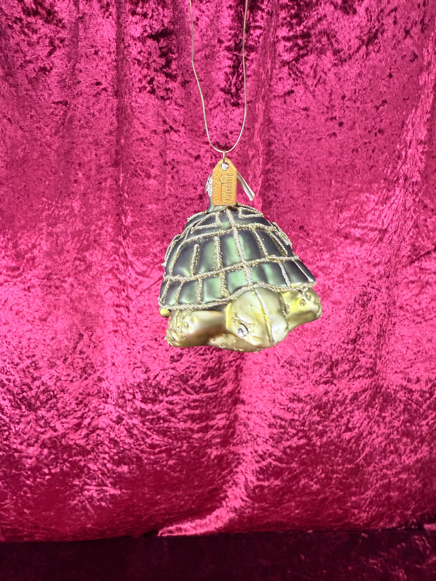 Vintage Christmas - Handblown Glass Ornament - Sea Turtle - Discovery Channel - Made In Poland