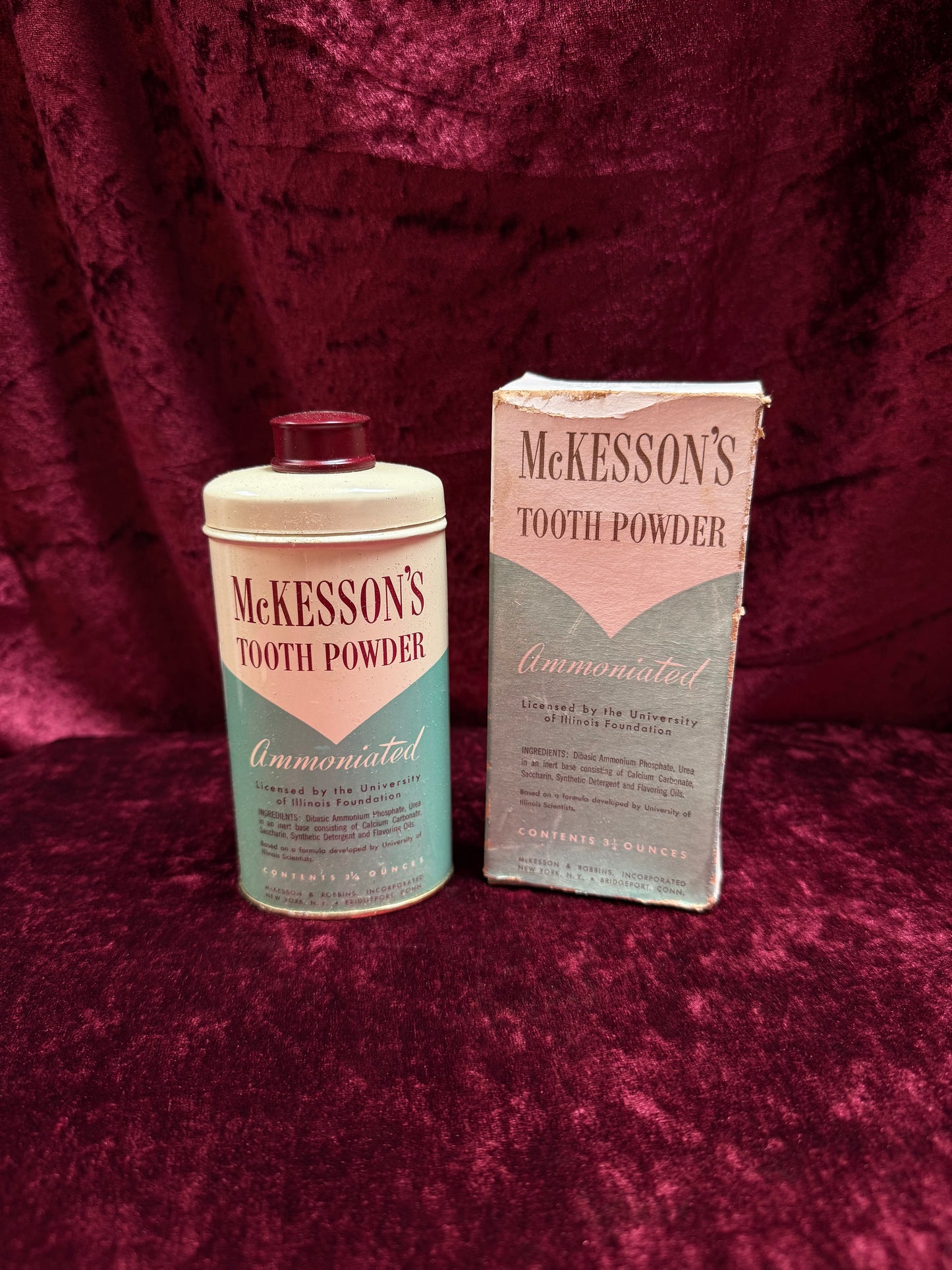 Vintage Medicine Cabinet - McKessons Tooth Powder with Box - New in Box - 1940s