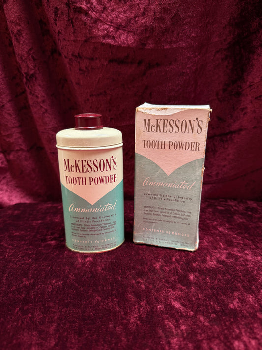 Vintage Medicine Cabinet - McKessons Tooth Powder with Box - New in Box - 1940s