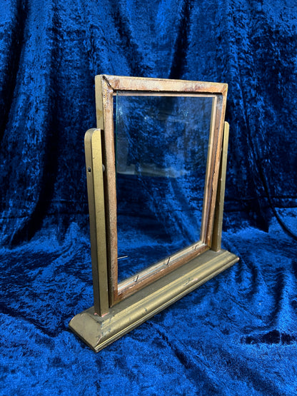Antique Art Deco Picture Frame – Gold & Charcoal Ornate Tilt Design