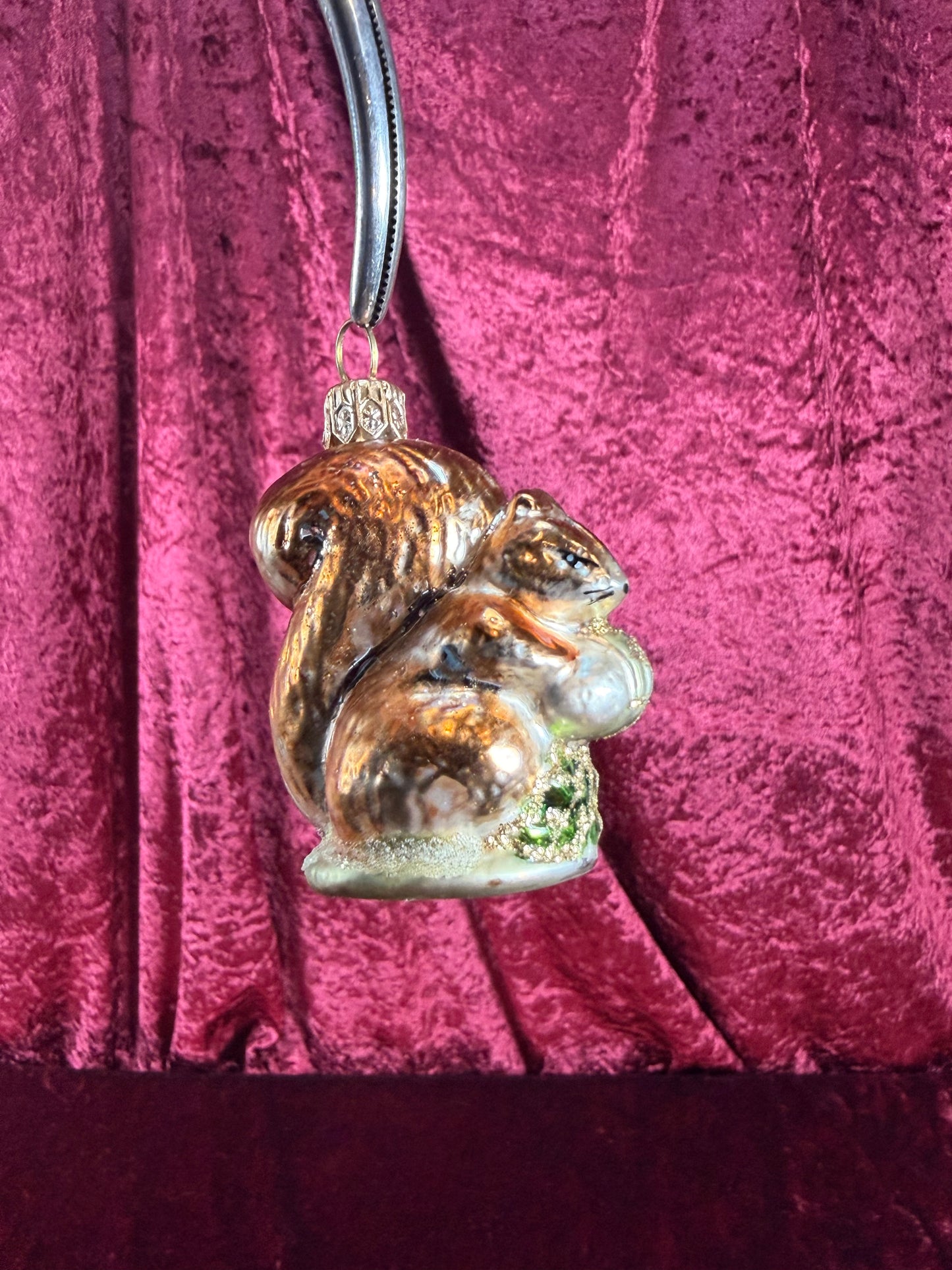 Vintage Christmas - Handblown Glass Ornament - Little Squirrel - 2.75"