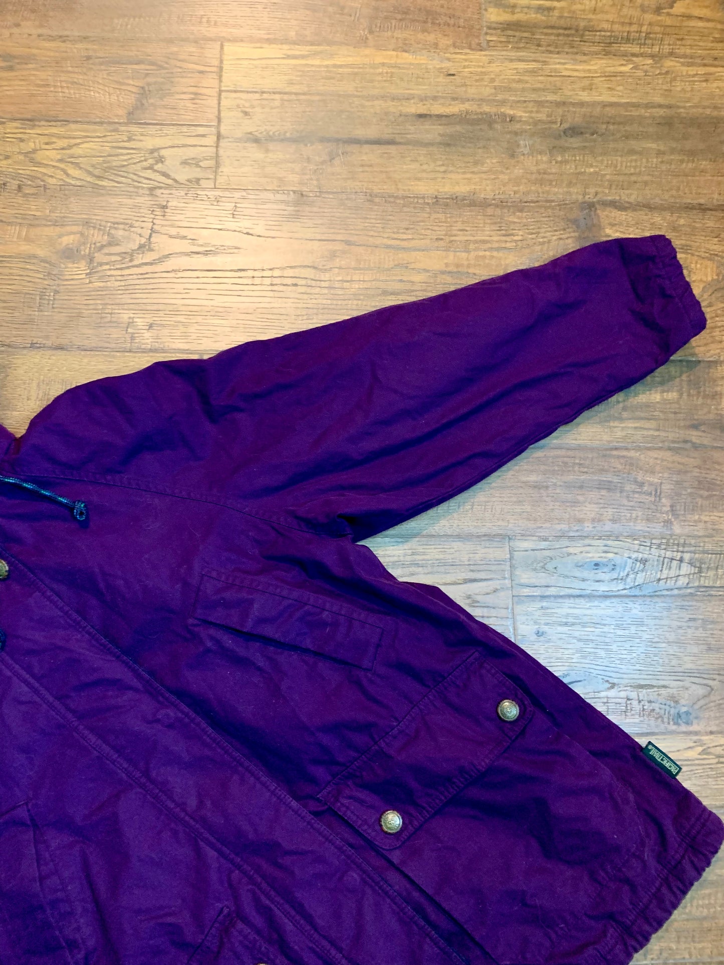 Vintage Pacific Trail Outdoor Fleece Lined Hooded Jacket - Eggplant Purple - Medium