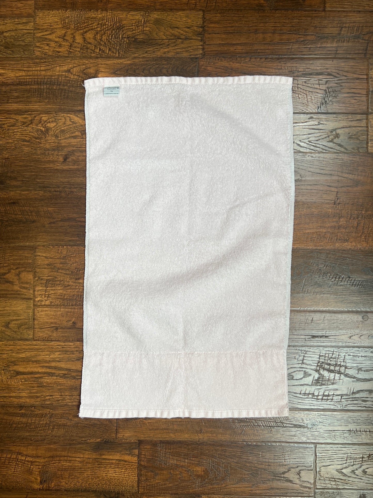 Vintage Linens - Terry Cloth Towel Set - Hand Towel and Face Cloth - Baby Pink - After Bath Luxury