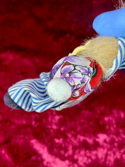 Vintage Toy - Miniature Doll - Clown with a Porcelain Painted Face - 4.75"