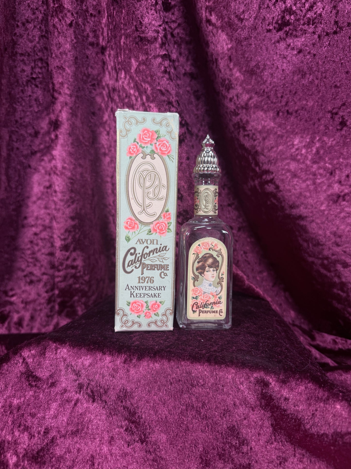 Vintage Glass Perfume Bottle – Avon California Perfume Co. 1976 Anniversary Keepsake